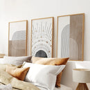 Trendy Mid Century Style Set of 3 Prints. Boho Art by Wall Art Set