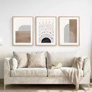 Trendy Mid Century Style Set of 3 Prints. Boho Art by Wall Art Set