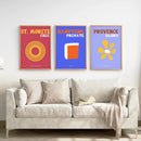 Maximalist Style Set of 3 Posters. Travel Theme by Wall Art Set