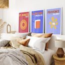 Maximalist Style Set of 3 Posters. Travel Theme by Wall Art Set