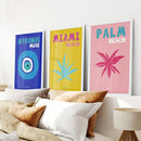 Trendy Maximalist Room Decor Set of 3 Prints. Travel Theme by Wall Art Set