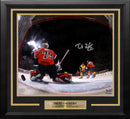 Trent Frederic First NHL Goal Boston Bruins Autographed 11" x 14" Framed Hockey Photo by Dynasty Sports & Framing