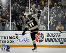 Trent Frederic Goal Celebration Boston Bruins Autographed 11" x 14" Hockey Photo by Dynasty Sports & Framing