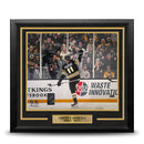Trent Frederic Goal Celebration Boston Bruins 11" x 14" Framed Hockey Photo by Dynasty Sports & Framing
