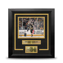 Trent Frederic Goal Celebration Boston Bruins 16" x 20" Framed Hockey Photo with Engraved Autograph by Dynasty Sports & Framing