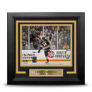 Trent Frederic Goal Celebration Boston Bruins 8" x 10" Framed Hockey Photo by Dynasty Sports & Framing