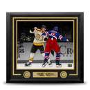 Trent Frederic Fighting Action Boston Bruins Autographed 16" x 20" Framed Hockey Photo by Dynasty Sports & Framing