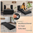Tri-Fold Folding Chair Convertible Sleeper Bed by LJGDeals