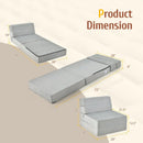 Tri-Fold Folding Chair Convertible Sleeper Bed by LJGDeals