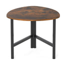 Triangle Coffee Table Oval Coffee Table with Metal Legs Industrial Center Table by LJGDeals