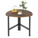 Triangle Coffee Table Oval Coffee Table with Metal Legs Industrial Center Table by LJGDeals
