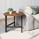 Triangle Coffee Table Oval Coffee Table with Metal Legs Industrial Center Table by LJGDeals