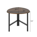 Triangle Coffee Table Oval Coffee Table with Metal Legs Industrial Center Table by LJGDeals