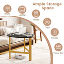 Triangle Coffee Table Oval Coffee Table with Metal Legs Industrial Center Table
