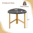 Triangle Coffee Table Oval Coffee Table with Metal Legs Industrial Center Table by LJGDeals
