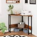 Triangle Corner Desk with Charging Station - Rustic Brown by LJGDeals