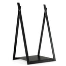 Triangle Firewood Rack with Raised Base for Fireplace Fire Pit-Black by LJGDeals