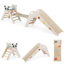 Triangle Set Foldable Kids Climbing Toys Panda-Themed Wood Montessori Climbing Set