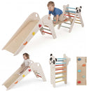 Triangle Set Foldable Kids Climbing Toys Panda-Themed Wood Montessori Climbing Set