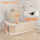 Triangle Set Foldable Kids Climbing Toys Panda-Themed Wood Montessori Climbing Set