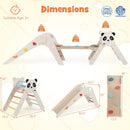 Triangle Set Foldable Kids Climbing Toys Panda-Themed Wood Montessori Climbing Set