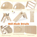 Triangle Set Foldable Kids Climbing Toys Panda-Themed Wood Montessori Climbing Set by LJGDeals