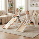 Triangle Set Foldable Kids Climbing Toys Panda-Themed Wood Montessori Climbing Set