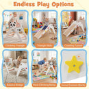 Triangle Set Foldable Kids Climbing Toys Panda-Themed Wood Montessori Climbing Set by LJGDeals
