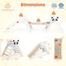 Triangle Set Foldable Kids Climbing Toys Panda-Themed Wood Montessori Climbing Set by LJGDeals
