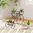 Tricycle Plant Stand Flower Pot Cart Holder with 3 Hollowed Baskets by LJGDeals