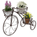 Tricycle Plant Stand Flower Pot Cart Holder with 3 Hollowed Baskets by LJGDeals