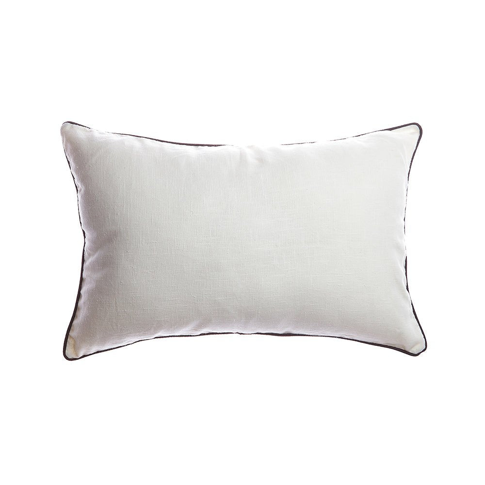 Trim Black Linen Square Pillow, photo 2 of 2