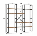 Industrial Bookshelf – /4/5/6/Triple-Tier Metal Storage Shelf by 2Dropme