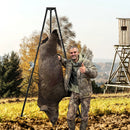Tripod Game Hoist Deer Hanger 600 LBS Capacity Deer Skinning Rack-Black by LJGDeals