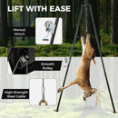 Tripod Game Hoist Deer Hanger 600 LBS Capacity Deer Skinning Rack-Black by LJGDeals