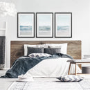 Blue Waves, Sandy Beach. Minimalist 3 Piece Wall Decor by Wall Art Set