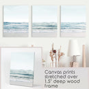 Blue Waves, Sandy Beach. Minimalist 3 Piece Wall Decor by Wall Art Set