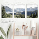 Kluane National Park Wilderness Nature Triptych. Mountains Prints by Wall Art Set