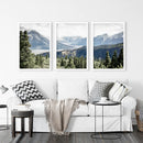 Kluane National Park Wilderness Nature Triptych. Mountains Prints by Wall Art Set