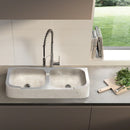 Natural Stone Travertine Kitchen Sink Double Bowl Apron Style 18x36