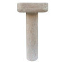 Light Travertine Pedestal Bathroom Sink With Honed Finish 33.5 Inches High