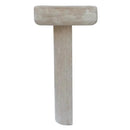Light Travertine Pedestal Bathroom Sink With Honed Finish 33.5 Inches High