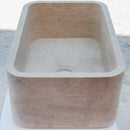 Travertine Farmhouse Sink Beige Honed Apron Front 18x30x10