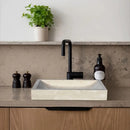 Handcrafted Travertine Rectangular Vessel Bathroom Sink Beige