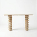 Troia Light Travertine Designer Console Honed