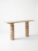Troia Light Travertine Designer Console Honed