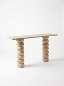 Troia Light Travertine Designer Console Honed