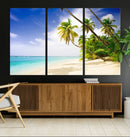 Tropical Beach Canvas Wall Art Print – Palm Trees and White by MyGreatCanvas | Canvas Wall Art Prints | Photo Prints & Wall Decor