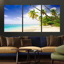 Tropical Beach Canvas Wall Art Print – Palm Trees and White by MyGreatCanvas | Canvas Wall Art Prints | Photo Prints & Wall Decor
