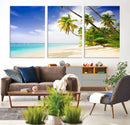 Tropical Beach Canvas Wall Art Print – Palm Trees and White by MyGreatCanvas | Canvas Wall Art Prints | Photo Prints & Wall Decor